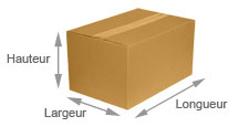 Dimensions des cartons d'emballage